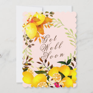 Cartão De Agradecimento Lemon Beige Consiga Bem Em Breve