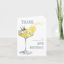 Cartão De Agradecimento Lemon cocktail A tini bit Older 30th Birthday 