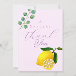 Cartão De Agradecimento Lemon Pink Obrigado