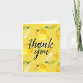 Cartão De Agradecimento Lemons Amarelos Obrigado
