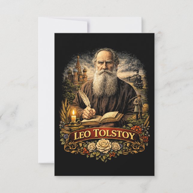 Cartão De Agradecimento Leo Tolstoy (Frente)
