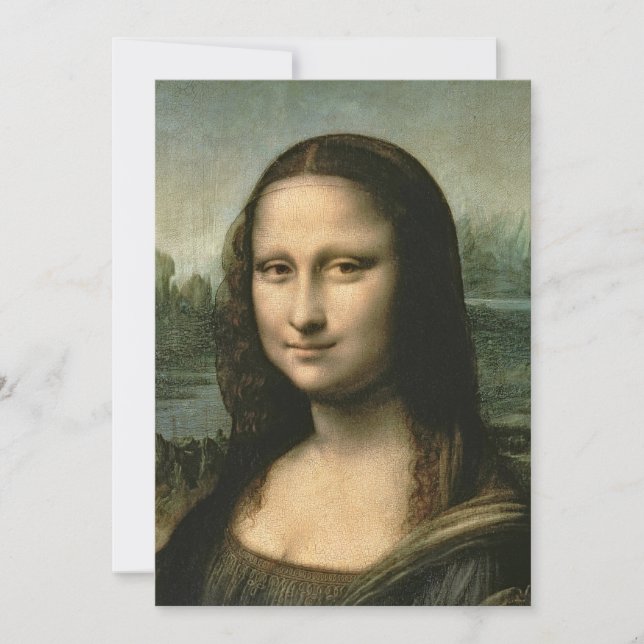 Cartão De Agradecimento Leonardo Vinci | Mona Lisa, c.1503-6 (Frente)