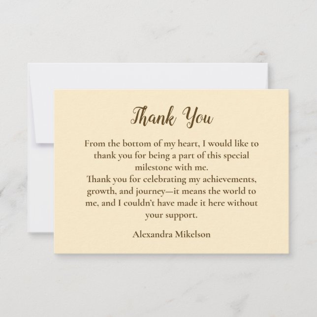 Cartão De Agradecimento Leopard Neutral 50 & Fabulous Birthday (Frente)