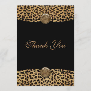 Cartão De Agradecimento Leopardo Obrigado