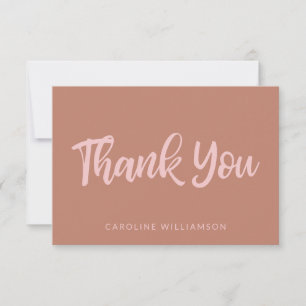 Cartão De Agradecimento Letras personalizadas com fonte script moderna em