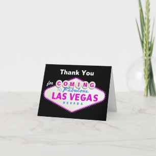 Cartão De Agradecimento letreiro de Las Vegas casamento de destino Obrigad