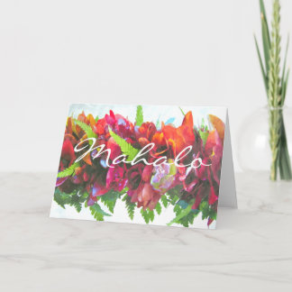 Cartão De Agradecimento Leus de Mahalo Haku