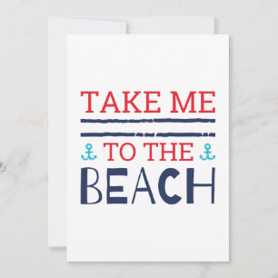 Cartão De Agradecimento Leve-me à Praia
