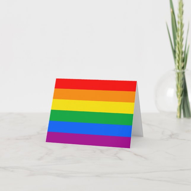 Cartão De Agradecimento LGBTQ+ Rainbow Pride Flag (Frente)