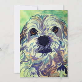 Cartão De Agradecimento Lhasa Apso Watercolor