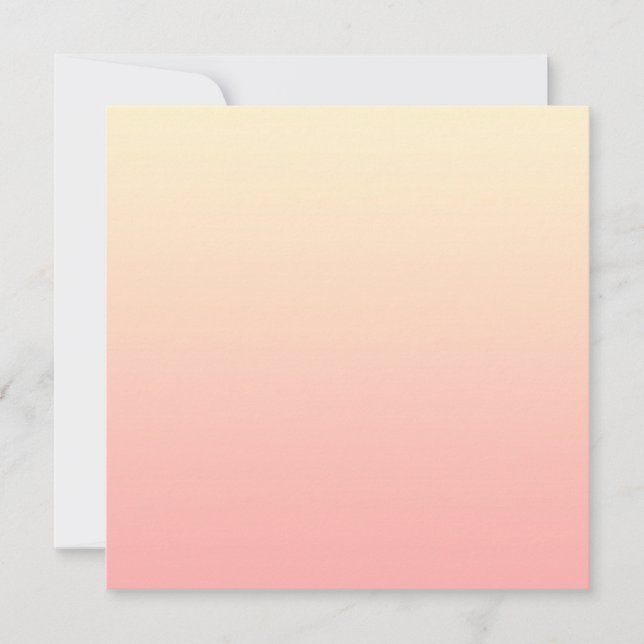 Cartão De Agradecimento Light Yellow and Pink Gradient (Frente)