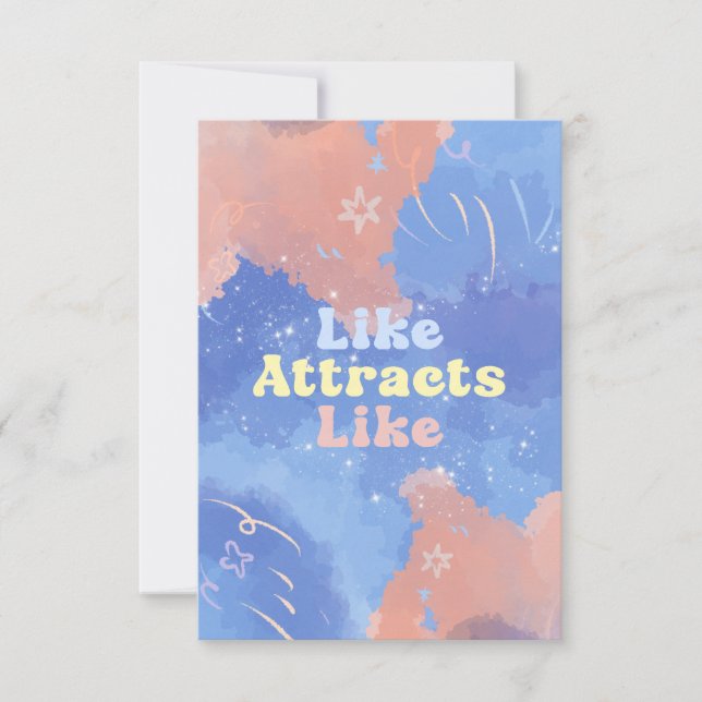 Cartão De Agradecimento Like attracts Like, Motivational, Positive Quote (Frente)