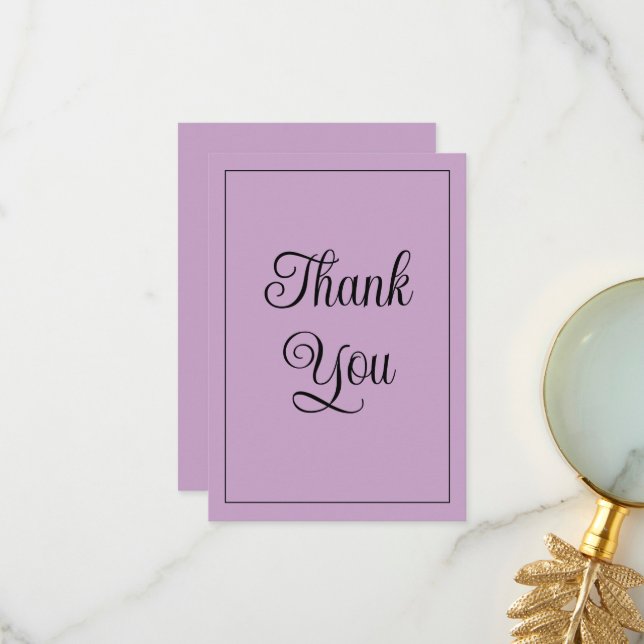 Cartão De Agradecimento Lilac (Frente/Verso In Situ)
