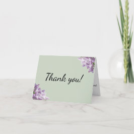 Cartão De Agradecimento Lilac e Terra Sage