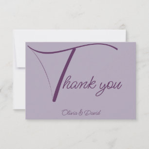 Cartão De Agradecimento Lilac elegante