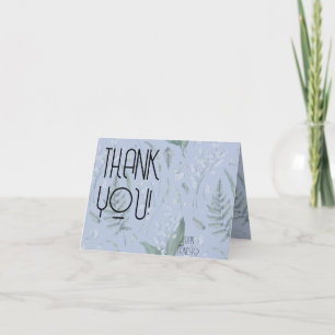 Cartão De Agradecimento Lily of the Valley II Light Blue Custom