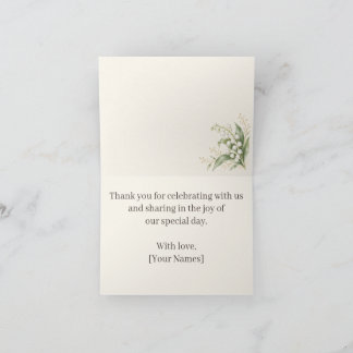 Cartão De Agradecimento Lily of the Valley Thank You Card