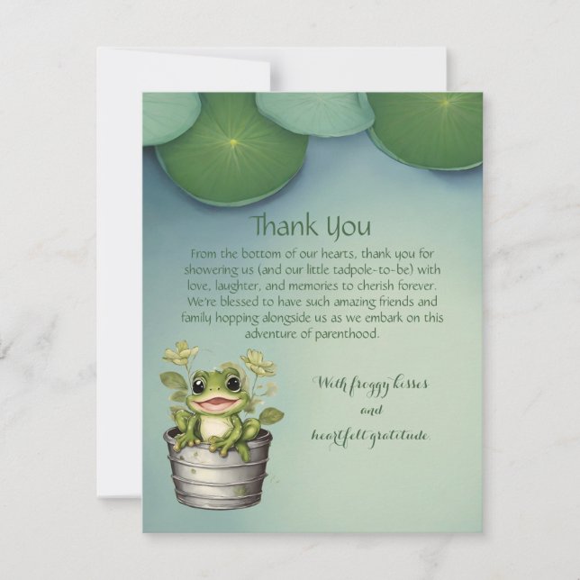 Cartão De Agradecimento Lily Pads da Vida (Frente)