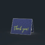 Cartão De Agradecimento Limão azul Bar Mitzvah marinho JOGO TRENDY<br><div class="desc">pelo kat massard >> www.simplysweetPAPERIE.com <<< Um design simples para seus OBRIGADOS COM AS PLACAS FLAT - para corresponder aos seus convites principais. Adorei o design, mas gostaria de ver algumas mudanças - outro esquema de cores, produto, adicionar uma foto ou adaptado para uma ocasião diferente - sem preocupações, simplesmente...</div>