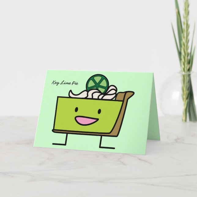 Cartão De Agradecimento Limão-chave Pie sour lemon tart sobremesa slice gr (Frente)