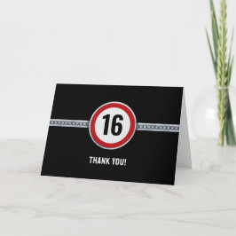 Cartão De Agradecimento Limite de Velocidade de 16 Anos de Idade