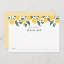 Limões modernos e deixa conselhos para o Sr. e a S