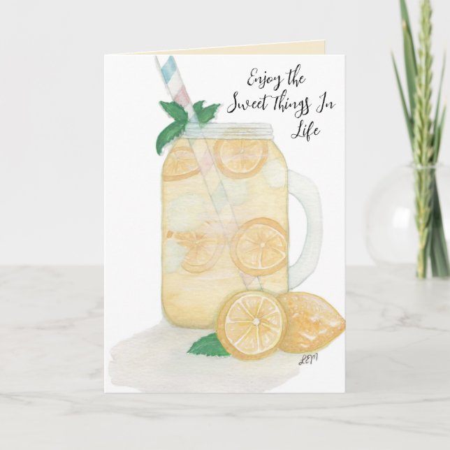 Cartão De Agradecimento Limonada doce (Frente)