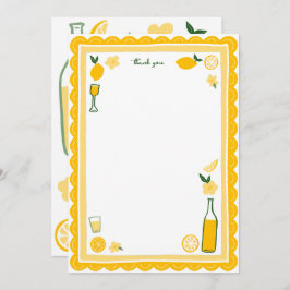 Cartão De Agradecimento Limoncello Lemonade Lemons CLIENTE Aniversário
