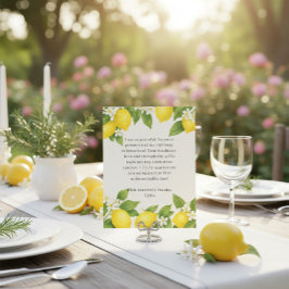 Cartão De Agradecimento Limoncello mediterrânico editável