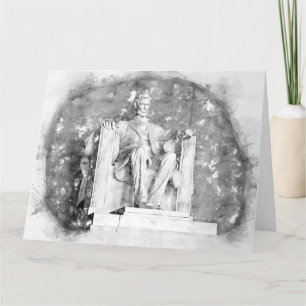 Cartão De Agradecimento Lincoln Memorial watercolor