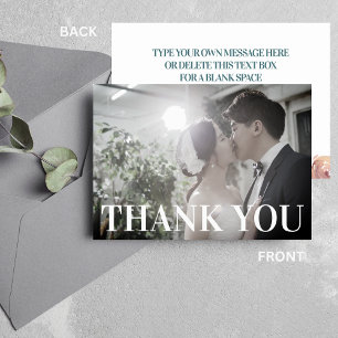 Cartão De Agradecimento Linda Blooms Floral Casamento Foto Obrigado