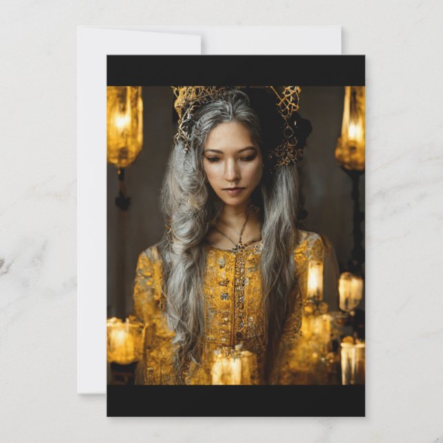 Cartão De Agradecimento Linda mulher madura com vestido de estilo Tudor (Frente)