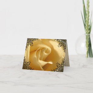 Cartão De Agradecimento Linda Rosa Amarela Custom Obrigado
