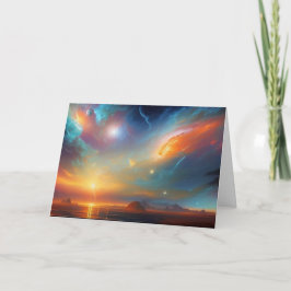 Cartão De Agradecimento Lindas Abstrato Space Night Sky estrelas