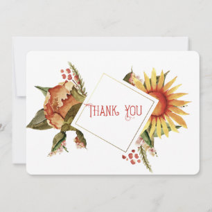 Cartão De Agradecimento Lindas Flores De Queda, Obrigado