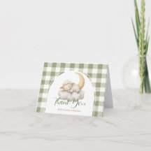 Lindo Chá de Bebê de um cordeirinho Verde Gingham