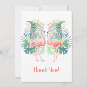 Cartão De Agradecimento Lindo Conto de Fadas Para Duas Flores Tropicais de