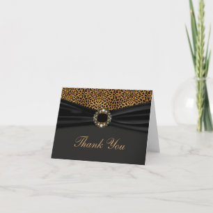 Cartão De Agradecimento Lindo Leopardo Obrigado