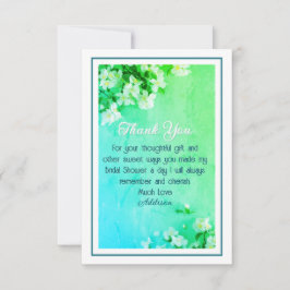 Cartão De Agradecimento Lindo Muito Obrigado pelo Chá de Noiva Personaliza