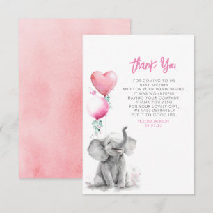 Cartão De Agradecimento Lindo Pequeno Elefante Bebê Obrigado