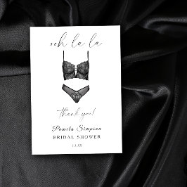 Cartão De Agradecimento Lingerie Chá de Noiva Despedida de Solteira Obriga
