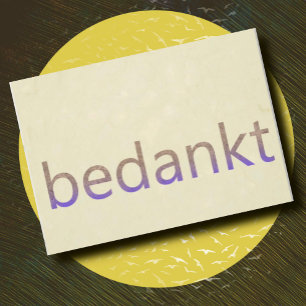 Cartão De Agradecimento Língua neerlandesa