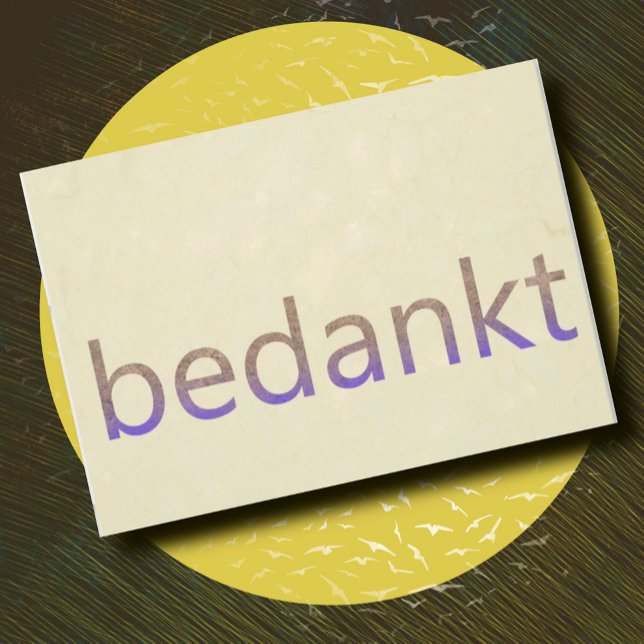 Cartão De Agradecimento Língua neerlandesa (Criador carregado)