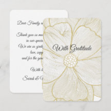 Linha Áurea Elegante Arte Floral Casamento Agradec