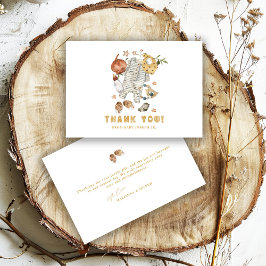 Cartão De Agradecimento Linha de Telhado do Menino Chá Minúsculo Boho