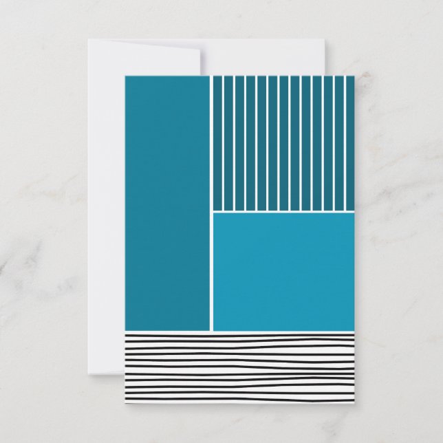 Cartão De Agradecimento Linhas abstrato (Frente)