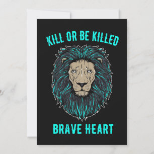 Cartão De Agradecimento Lion Brave Heart