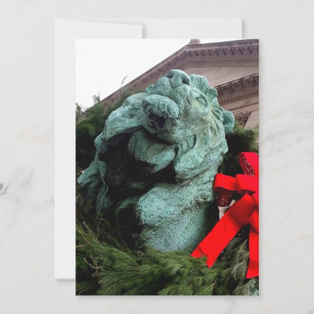 Cartão De Agradecimento Lion do Sul no Instituto de Arte de Chicago (Frente)