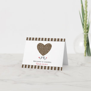 Cartão de Agradecimento Listrado Personalizado Lov