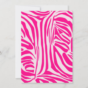 Cartão De Agradecimento Listras de zebra rosa